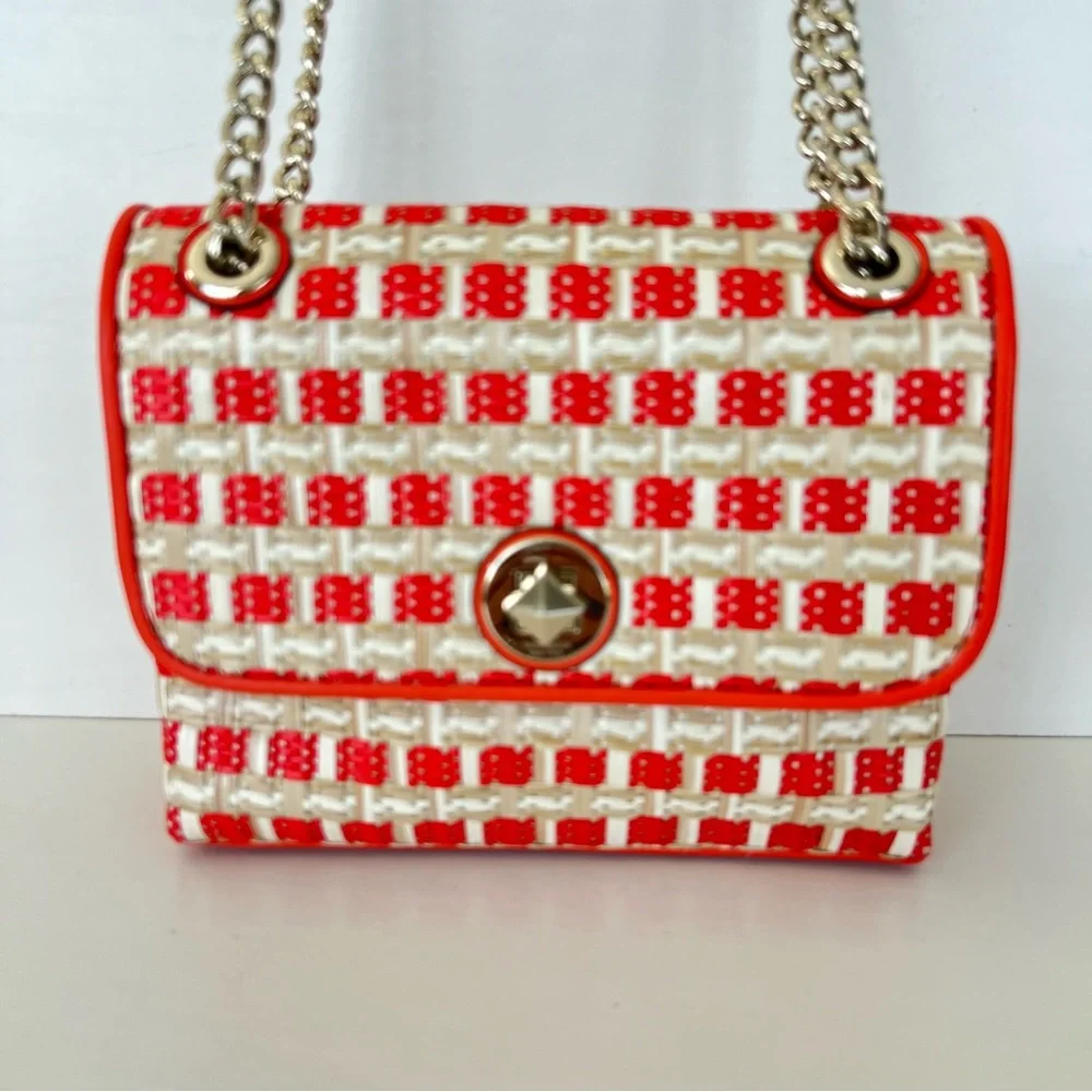 NWT KATE SPADE Natalia Two Tone Flap Chain Handles Small Crossbody Shoulder Bag